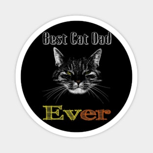 Best Cat Dad Ever Cute Kitten For Daddy Birthday Magnet